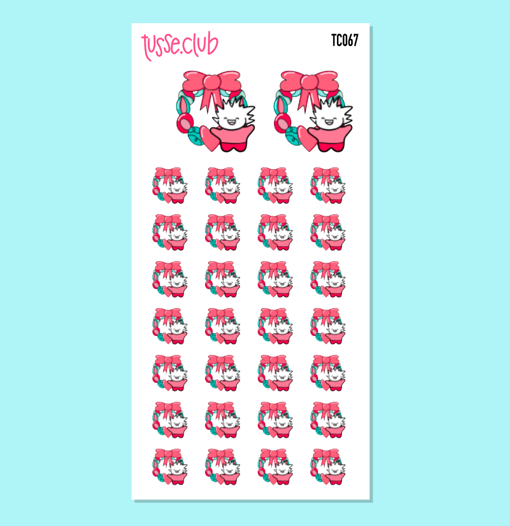 TUSSE CHRISTMAS WREATH - functional stickers