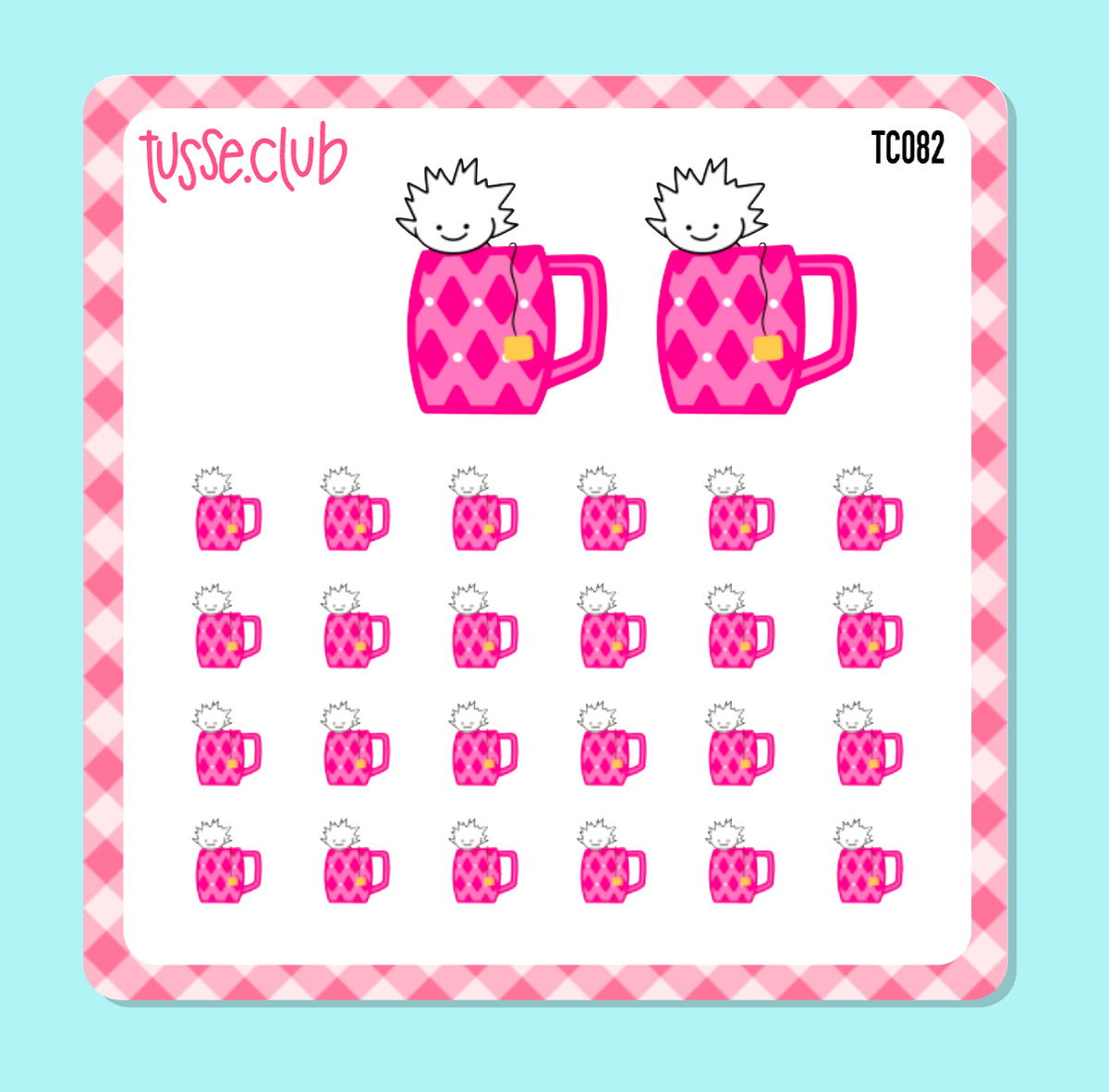 TUSSE - tea mug - icon stickers