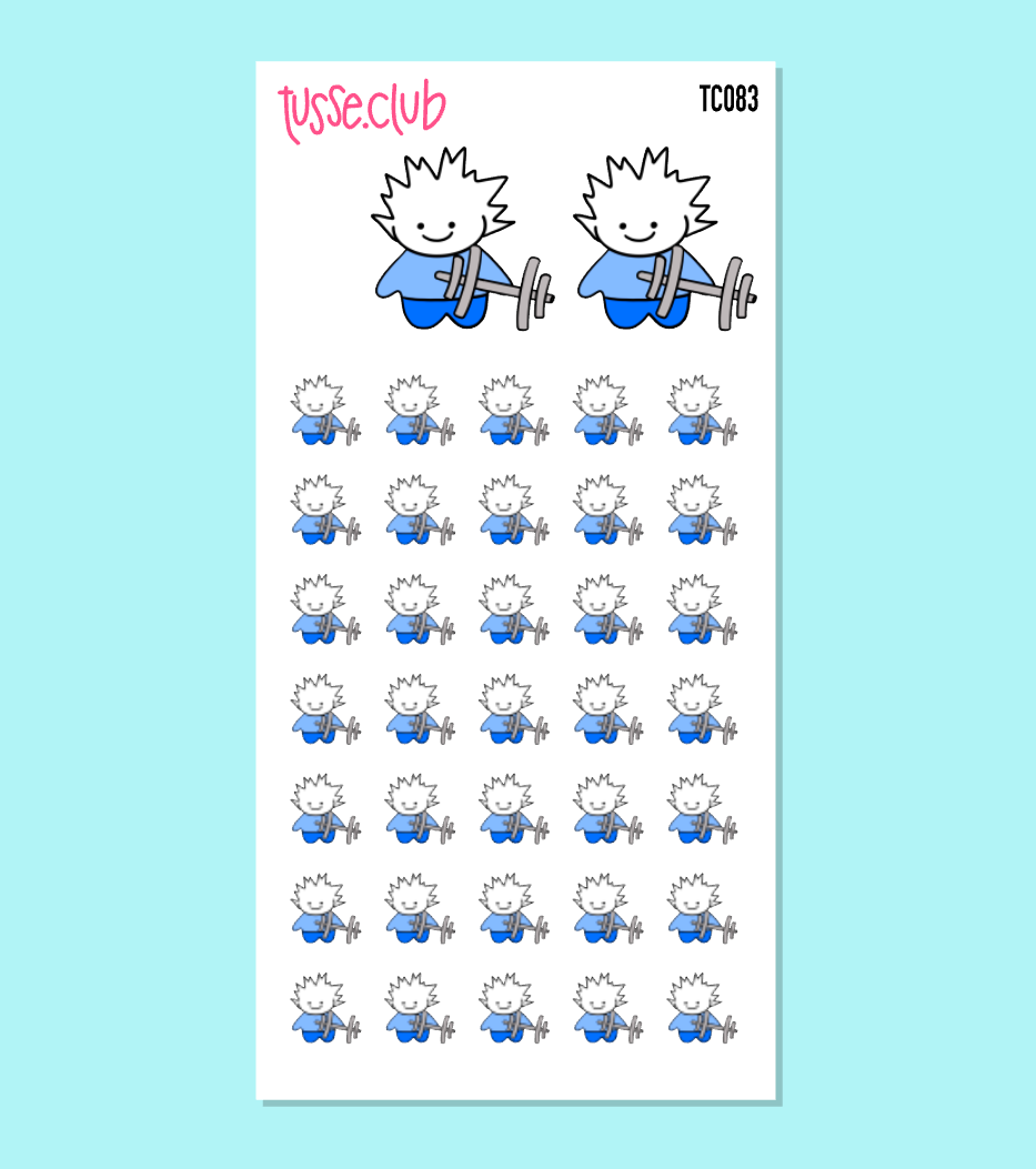 TUSSE WEIGHT LIFTING - functional stickers