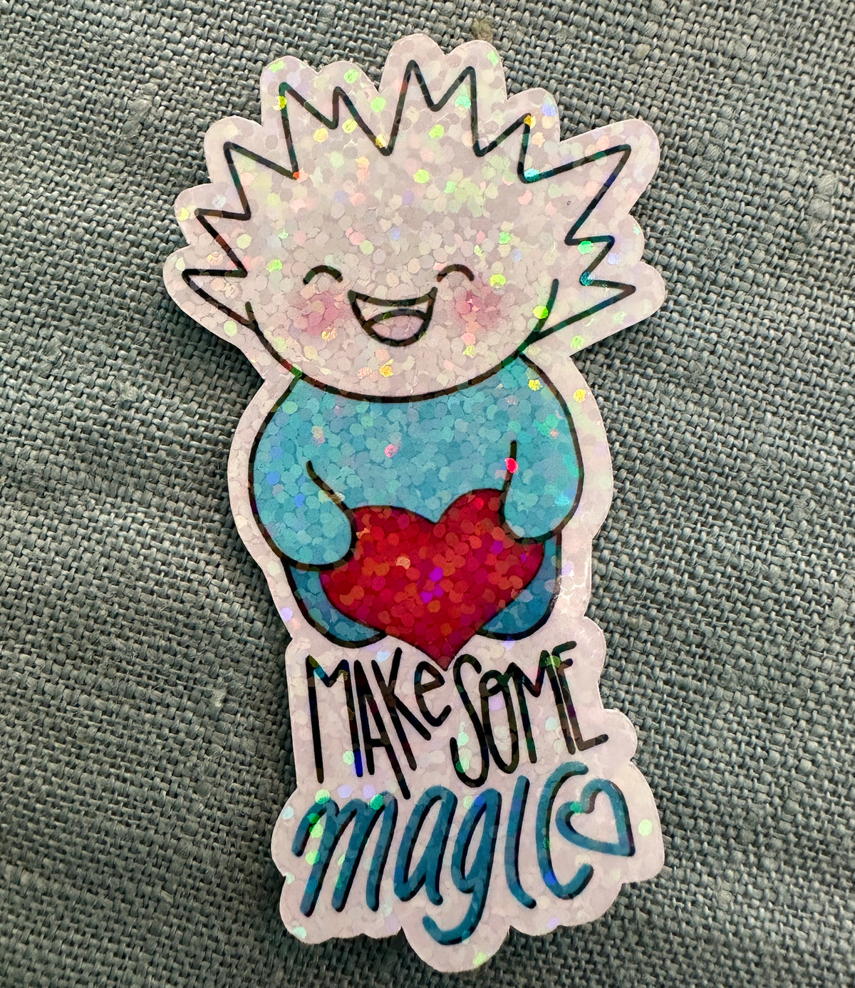 TUSSE - MAKE SOME MAGIC - die cut holographic sticker