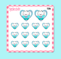 TUSSE - happy heart - icon stickers