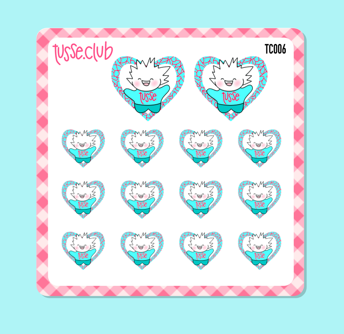 TUSSE - happy heart - icon stickers