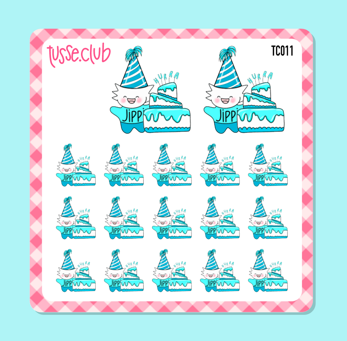 TUSSE - birthday cake - icon stickers