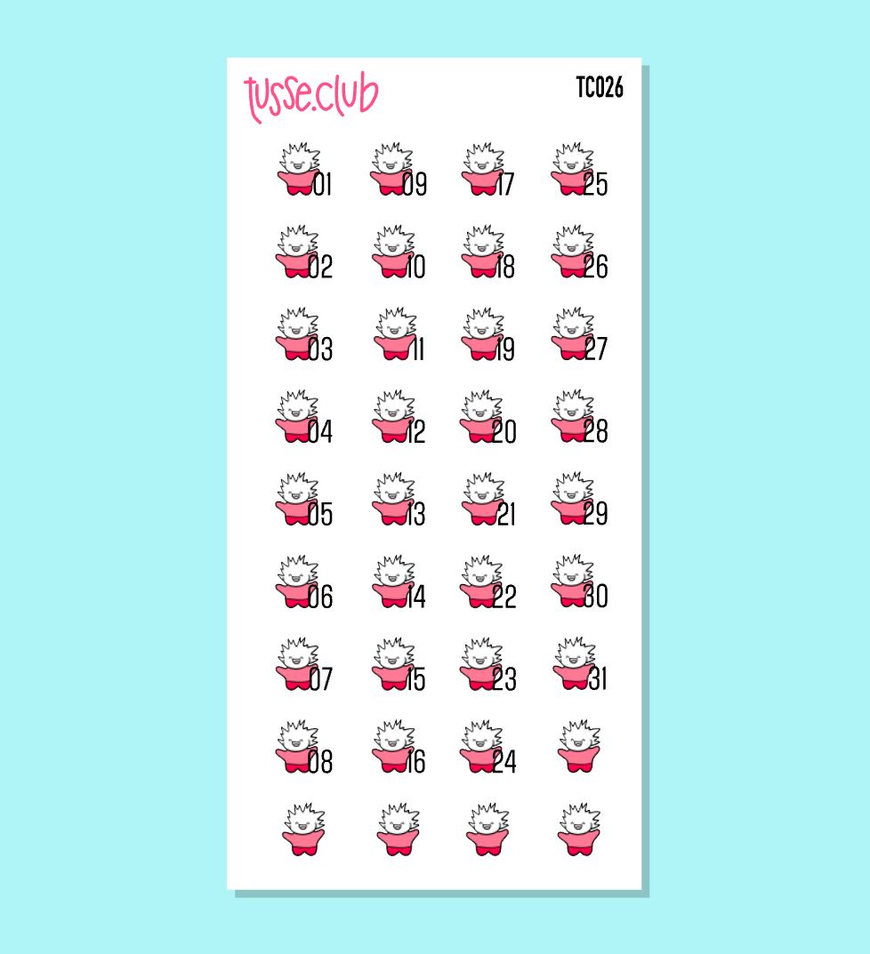 TUSSE DATE LABELS - functional stickers