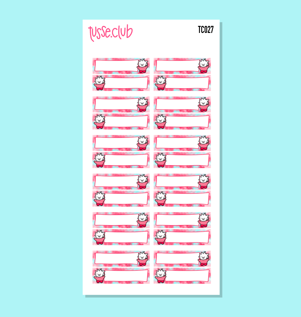 TUSSE SMALL LABELS - functional stickers
