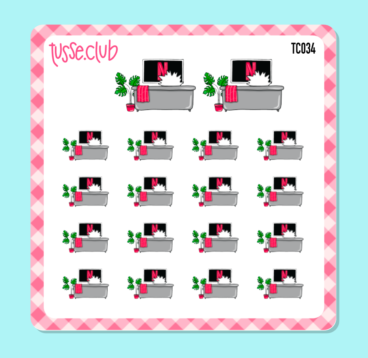 TUSSE - watching Netflix - icon stickers