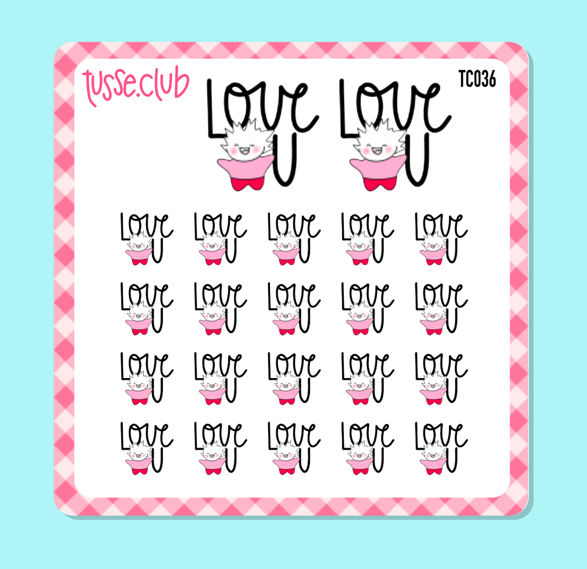 TUSSE - love u - icon stickers
