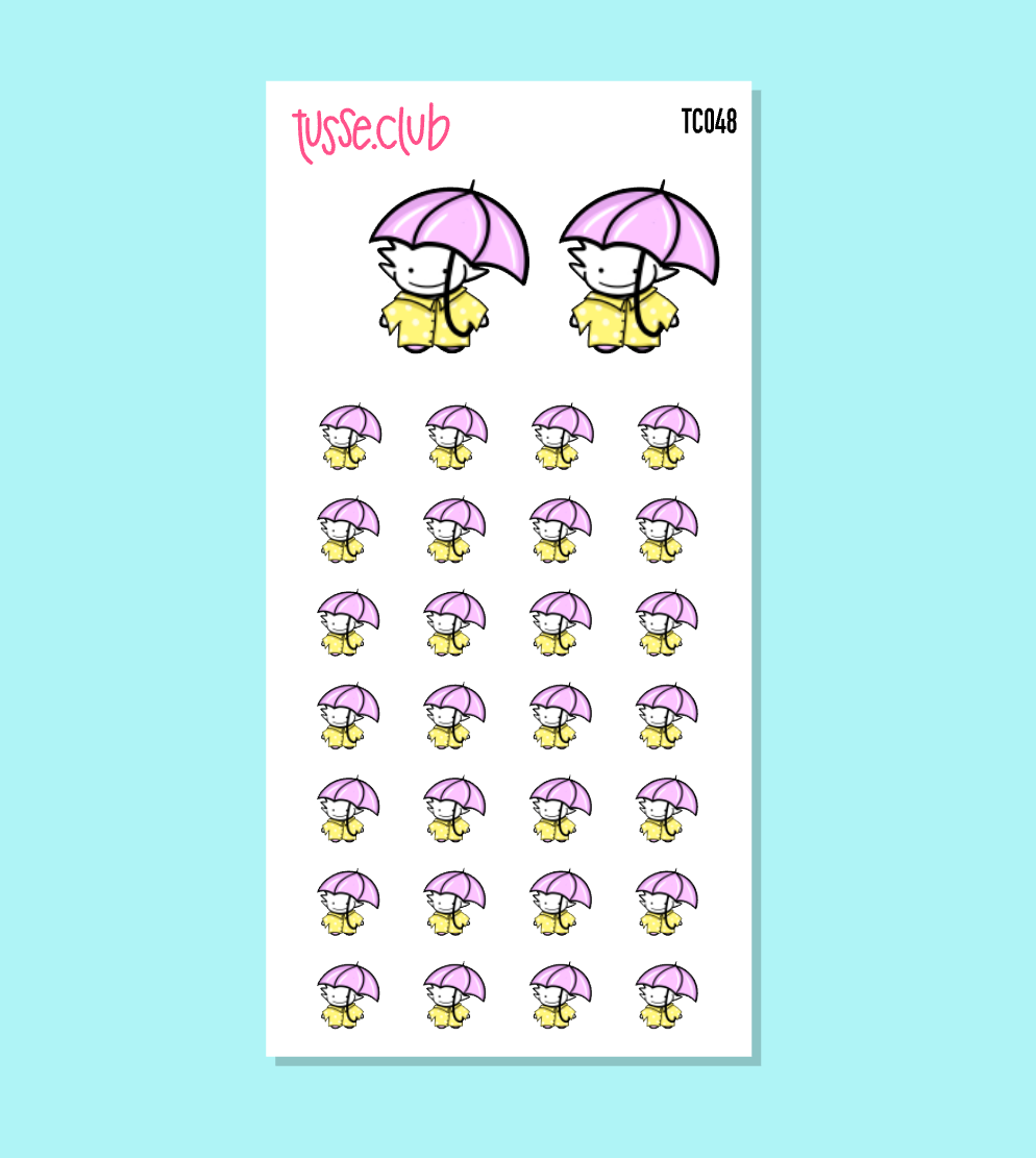 TUSSE UMBRELLA/RAIN - functional stickers