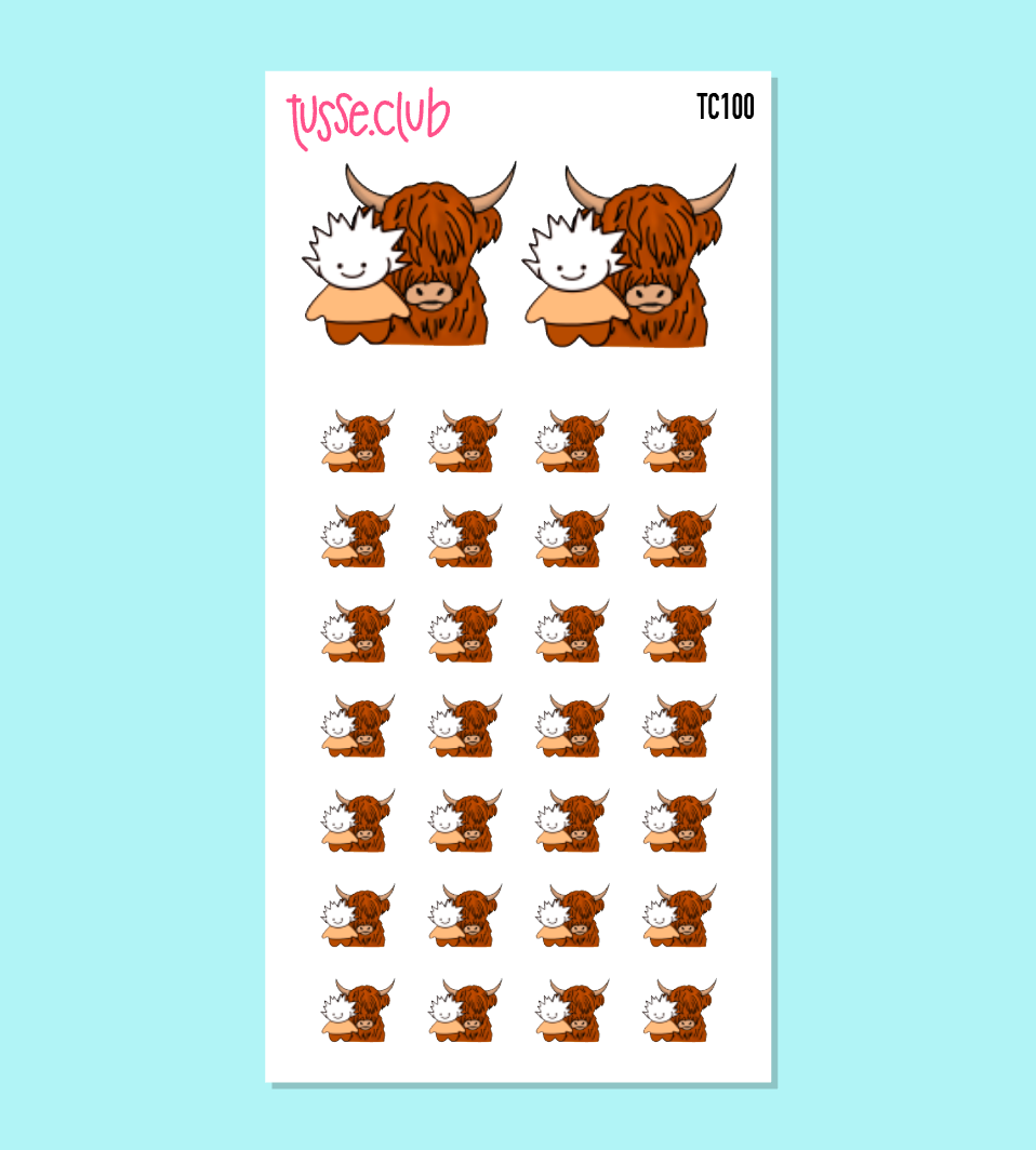 TUSSE HIGHLAND COW - functional stickers