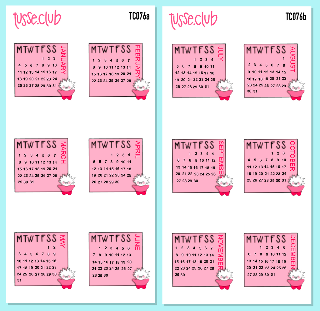 TUSSE 2027 CALENDAR ENGLISH 2 sheets