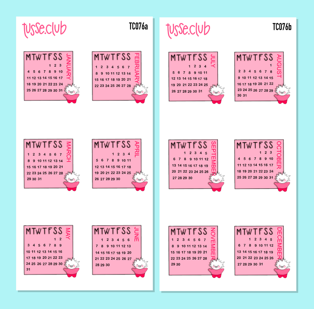 TUSSE 2027 CALENDAR ENGLISH 2 sheets
