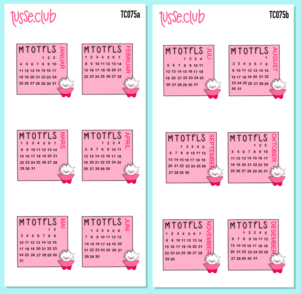 TUSSE 2027 KALENDER NORSK 2 sheets