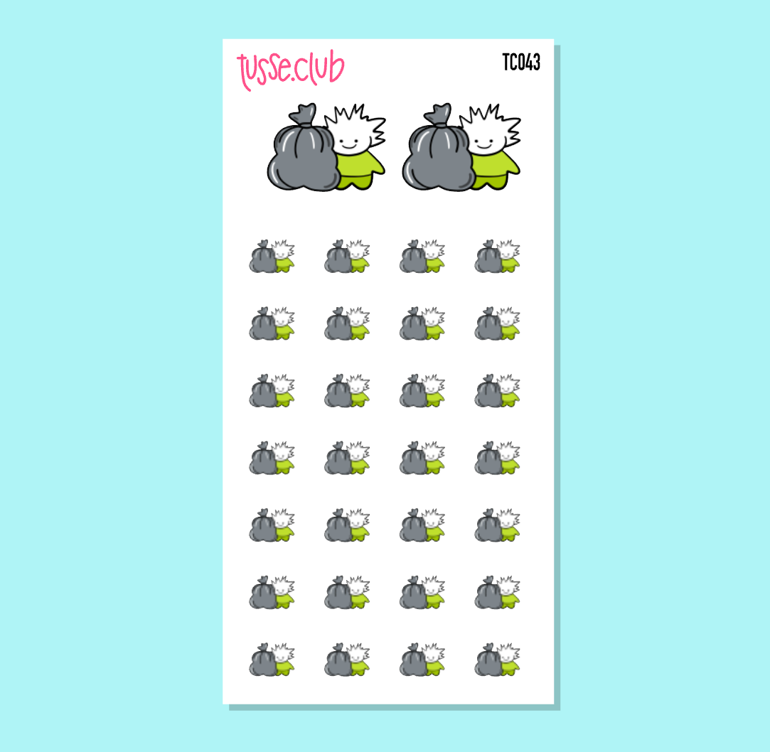 TUSSE TRASH BAG - functional stickers