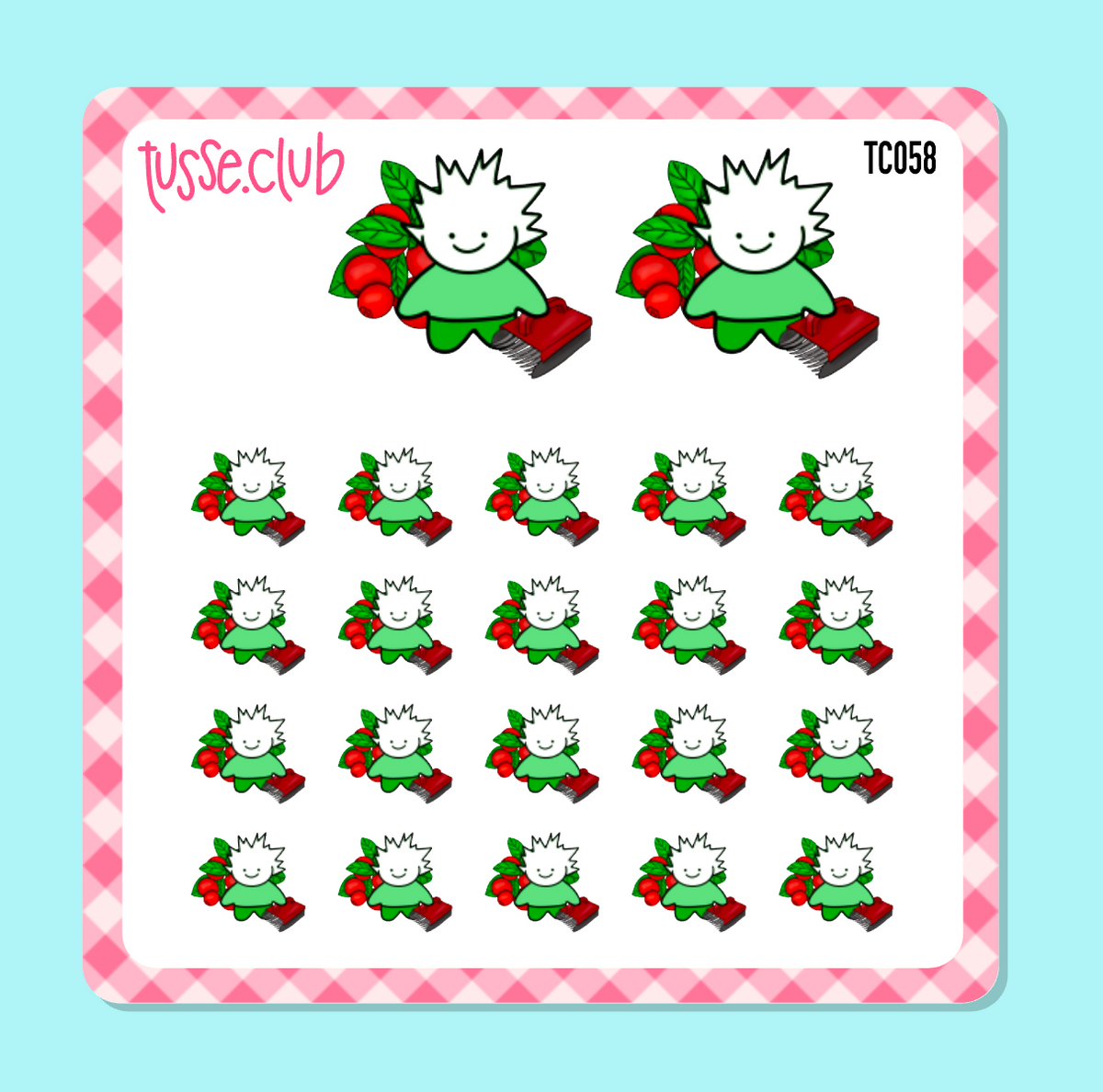TUSSE - picking lingonberry - icon stickers