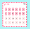 TUSSE - monthly tabs - fold stickers